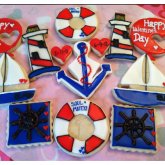 Allie's Sweet Tooth: Nautical Cookie Set for Husband to Be